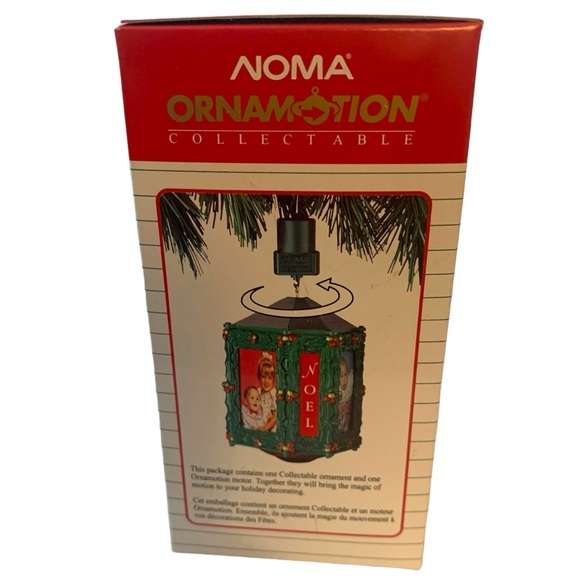 NIB VTG 1989 NOMA Ornamotion Photo Peace Noel Box Rotation Christmas Tree Decor - Picture 7 of 7